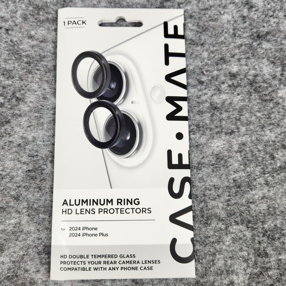 NWT Case Mate Camera Lens Tempered Glass Protector 2024 iPhone 16 Plus Ring